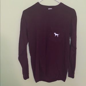 Pink/Victoria secret maroon oversized long sleeve